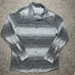 Travis Mathew Shirt Adult L Gray Striped Casual Long Sleeve Mens